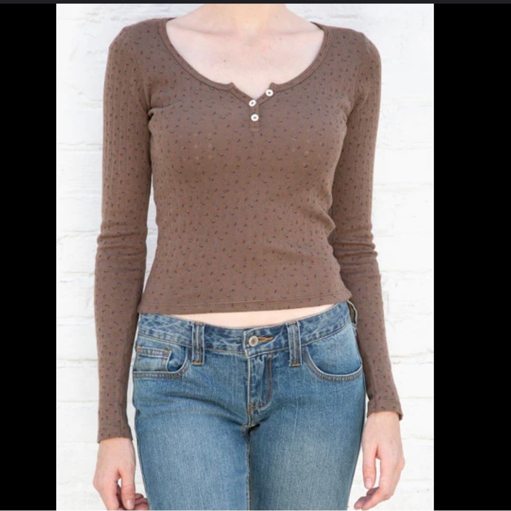 zelly floral long sleeve top